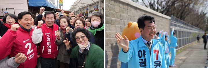 [울산=뉴시스] 박수지 기자 = 국민의힘 박대동 북구 후보와 진보당 윤종오 후보. (사진=각 후보 제공) 2024.03.30. photo@newsis.com *재판매 및 DB 금지