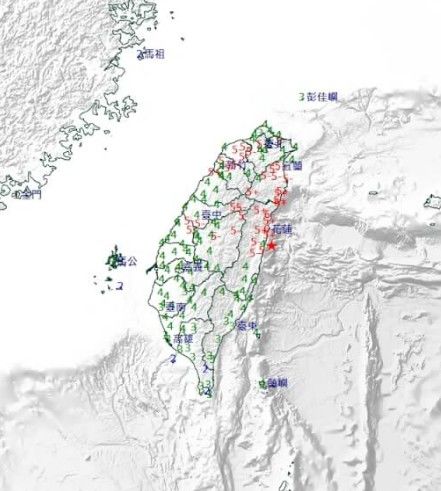 대만 동부 화롄현 인근 해역에서 3일 오전 7시58분(한국시간 8시58분)께 규모 7.2 강진이 발생했다.(출처: 대만 중앙기상서 홈페이지 캡처) 2024.04.03