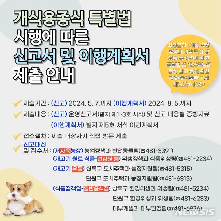 [안산=뉴시스] 개식용종식특별법 시행에 따른 안내문(사진=안산시 제공)2024.04.04.photo@newsis.com