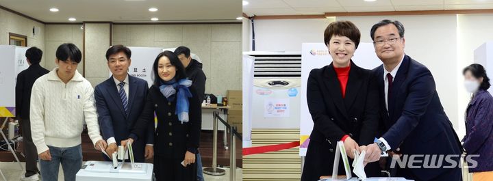 [성남=뉴시스] 민주당 김병욱 후보(사진 왼쪽)와 국민의힘 김은혜 후보.(사진=김병욱·김은혜 후보 사무실 제공) 2024.04.05.photo@newsis.com *재판매 및 DB 금지