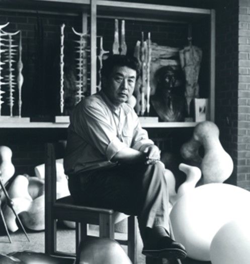 조각가 최만린의 정릉동 자택이자 작업실 공간(現 최만린미술관)에서, 1982년, 성북구립미술관 제공 *재판매 및 DB 금지