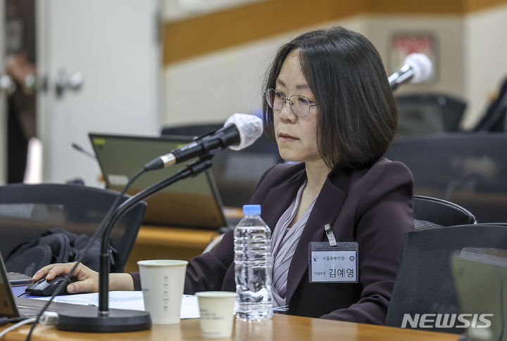 [고양=뉴시스] 정병혁 기자 = 8일 경기 고양시 사법연수원에서 열린 2024 상반기 전국법관대표회의에 의장 후보로 나선 김예영 서울동부지방법원 부장판사가 참석해 있다. 2024.04.08. jhope@newsis.com