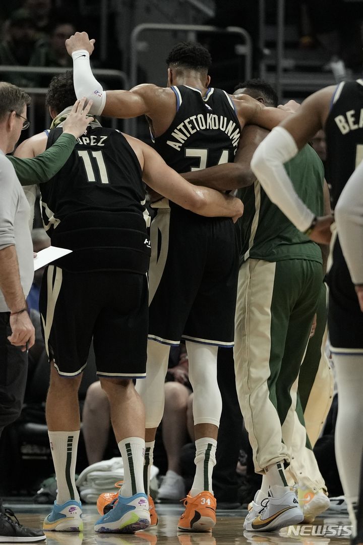 [밀워키=AP/뉴시스] 미국프로농구(NBA) 밀워키 벅스의 야니스 아데토쿤보. 2024.04.09.