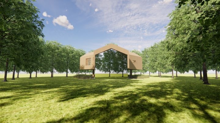 [청주=뉴시스] 충북 청주 옥화자연휴양림 트리하우스 투시도. photo@newsis.com *재판매 및 DB 금지