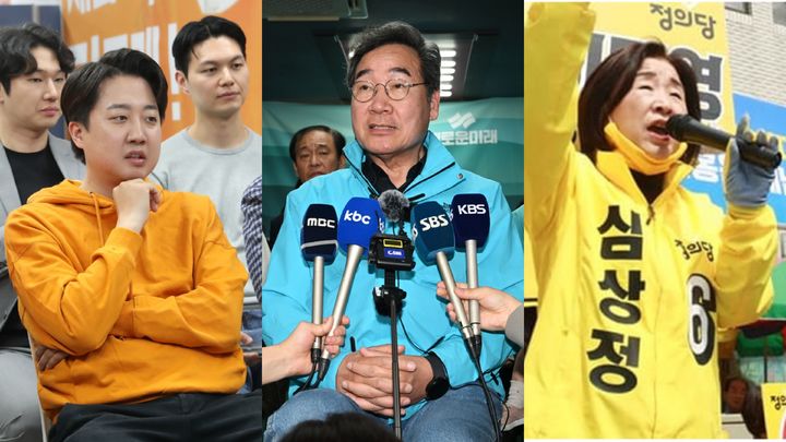 [서울=뉴시스]이준석 개혁신당 후보(경기 화성을)와 이낙연 새로운미래 후보(광주 광산을), 심상정 녹색정의당 후보(경기 고양갑). (사진 = 뉴시스DB). photo@newsis.com *재판매 및 DB 금지