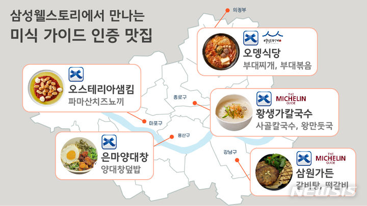 [서울=뉴시스] 삼성웰스토리에서 만나는 미식 가이드 인증 맛집. (사진=삼성웰스토리 제공)
