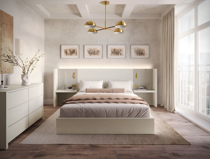 [서울=뉴시스] 신세계까사, 까사미아 르블랑 베드. (사진=신세계까사 제공) 2024.04.11. photo@newsis.com *재판매 및 DB 금지