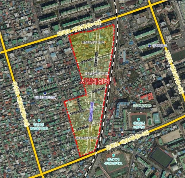 [대전=뉴시스] 대전 중구 유천동1구역 재개발정비사업 지구. (자료= 중구청 제공) *재판매 및 DB 금지