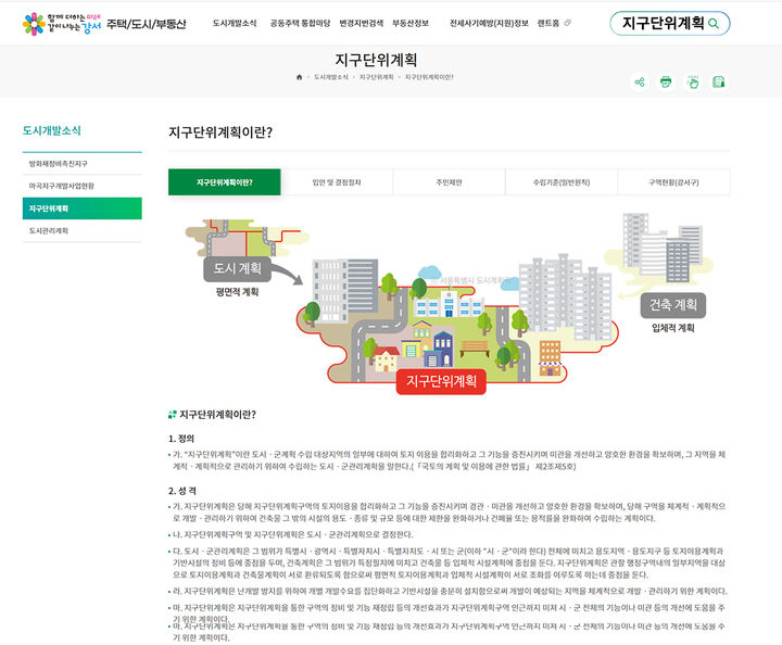 [서울=뉴시스]강서구 지구단위계획 홈페이지 개편 후. 2024.04.16. (사진=강서구 제공) *재판매 및 DB 금지