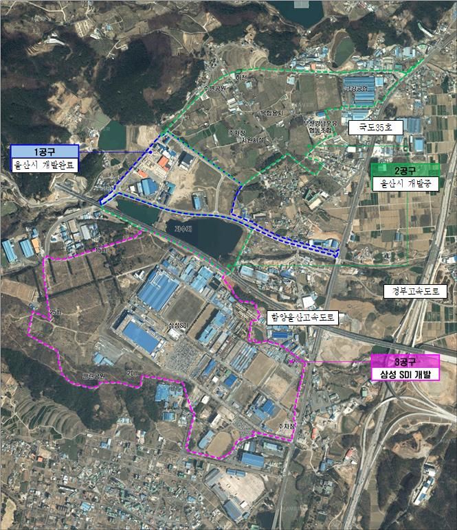 [울산=뉴시스] 울산시는 삼성SDI의 신형 이차전지 개발을 위한 기반 조성에 본격 나선다고 18일 밝혔다. 사진은 사업 위치도. 2024.04.17. (사진= 울산시 제공)photo@newsis.com *재판매 및 DB 금지