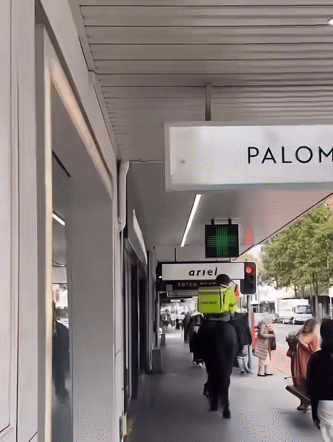 [서울=뉴시스] 한 20대 중국계 호주인 남성이 호주 시드니 인근 도심에서 말을 타고 배달에 나선 영상이 화제가 됐다고 사우스차이나모닝포스트가 18일(현지시각) 보도했다. 영상은 사연의 주인공인 스탠리 첸(23)이 말을 탄 모습. (영상=틱톡 갈무리) 2024.04.18. *재판매 및 DB 금지