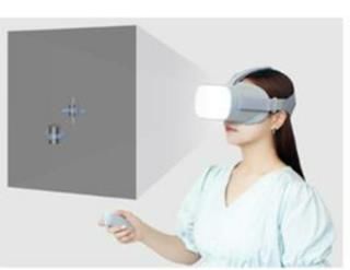 [서울=뉴시스] 19일 식품의약품안전처는 뉴냅스의 인지치료소프트웨어 'VIVID 브레인'과 쉐어앤서비스의 호흡재활 소프트웨어 '이지브레스'를 각각 국내 제3, 4호 디지털치료기기로 허가했다고 밝혔다. 사진은 뉴냅스 VIVID 브레인으로 VR기기와 앱을 활용해 시지각 학습 훈련을 하는 모습. (사진=식약처 제공) 2024.04.19. photo@newsis.com *재판매 및 DB 금지