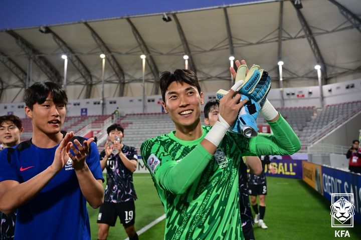 [서울=뉴시스] 한국 23세 이하(U-23) 대표팀의 김정훈. (사진=대한축구협회 제공) *재판매 및 DB 금지