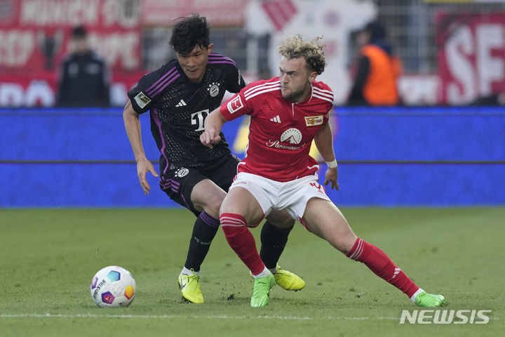 [베를린=AP/뉴시스]바이에른 뮌헨의 김민재