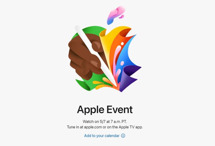 [뉴시스]애플이 다음달 7일 온라인 이벤트를 열고 신제품을 출시할 예정이다. 사진은 이벤트를 예고하는 애플 홈페이지 화면. (사진=애플 홈페이지) 2024.4.24 *재판매 및 DB 금지