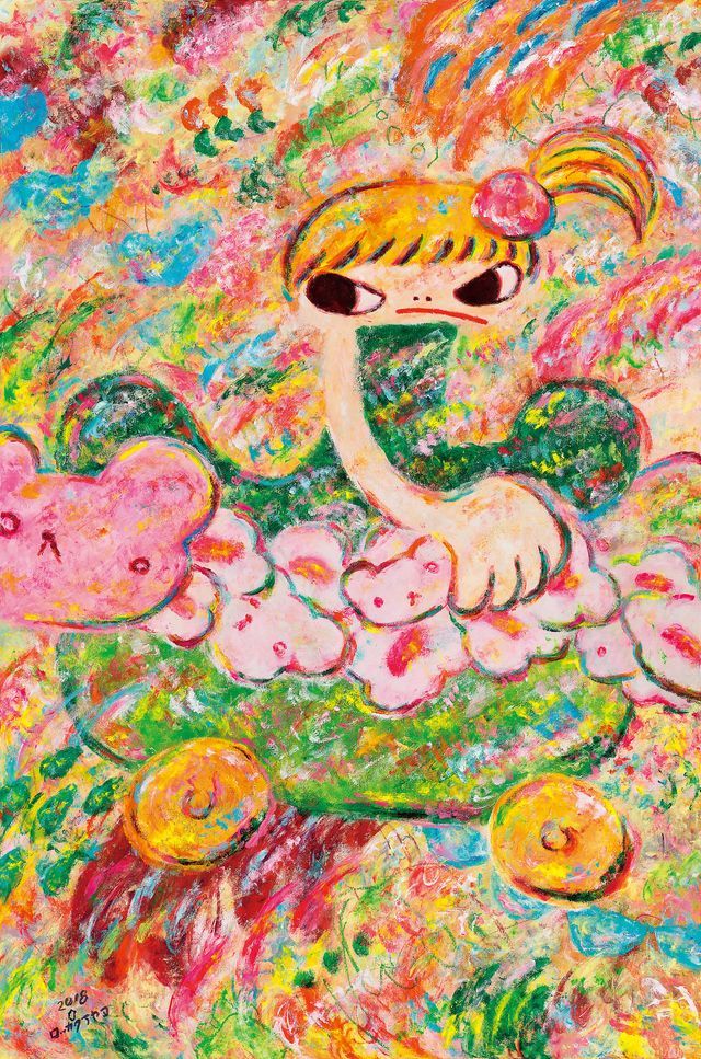 4억 5000만원에 낙찰된 아야코 록카쿠, <Untitled>, acrylic on canvas, 150×100cm, 2018 *재판매 및 DB 금지