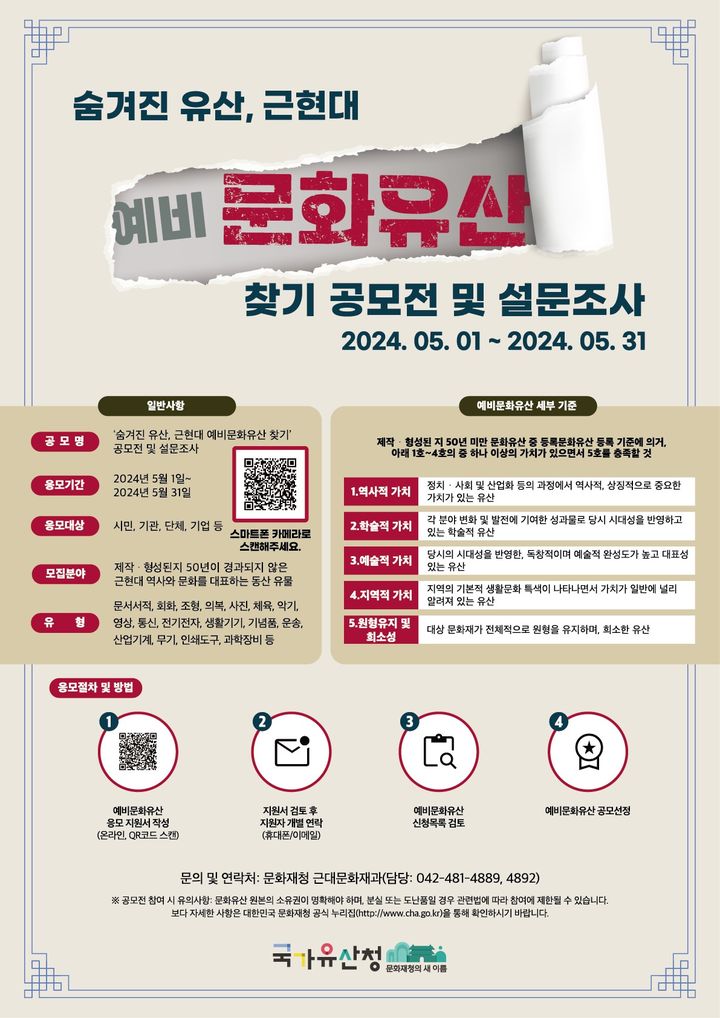 [서울=뉴시스] '숨겨진 유산, 근현대 예비문화유산 찾기 공모전 (사진=문화재청 제공) 2024.04.29. photo@newsis.com *재판매 및 DB 금지