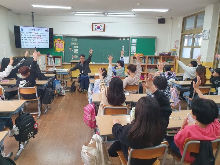 [논산=뉴시스]논산시가 내달부터 장애발생예방교육을 벌인다. 지난해 예방교육 장면. 2024. 04. 29  *재판매 및 DB 금지