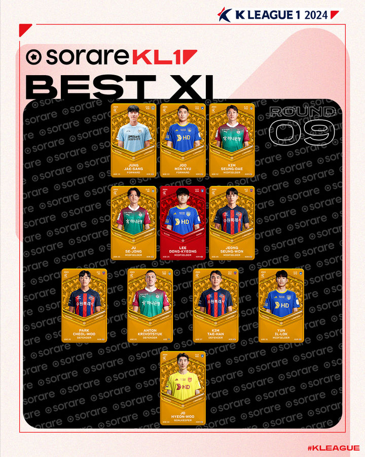 [서울=뉴시스] 프로축구 K리그1 9라운드 베스트일레븐. (사진=한국프로축구연맹 제공) *재판매 및 DB 금지