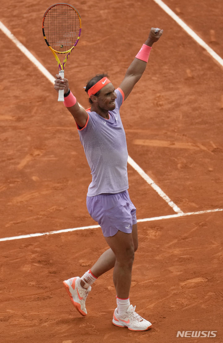 [마드리드=AP/뉴시스] 라파엘 나달. 2024.04.30