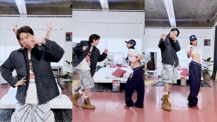 [서울=뉴시스] 지코 '스폿!(SPOT!) (feat. 제니)' 챌린지 영상 갈무리. (사진=KOZ엔터테인먼트 제공) 2024.04.30. photo@newsis.com *재판매 및 DB 금지