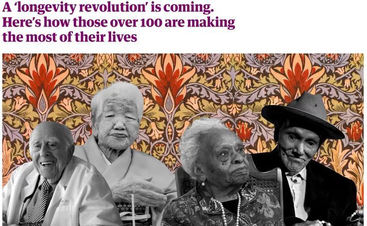 [서울=뉴시스] 미국의 작가 윌리엄 콜이 장수의 비결을 공개했다. (사진= 영국 가디언 홈페이지기사 캡처) *재판매 및 DB 금지