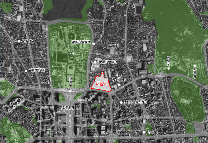 [서울=뉴시스]송현동_위치도. 2024.04.30. (사진=서울시 제공) *재판매 및 DB 금지