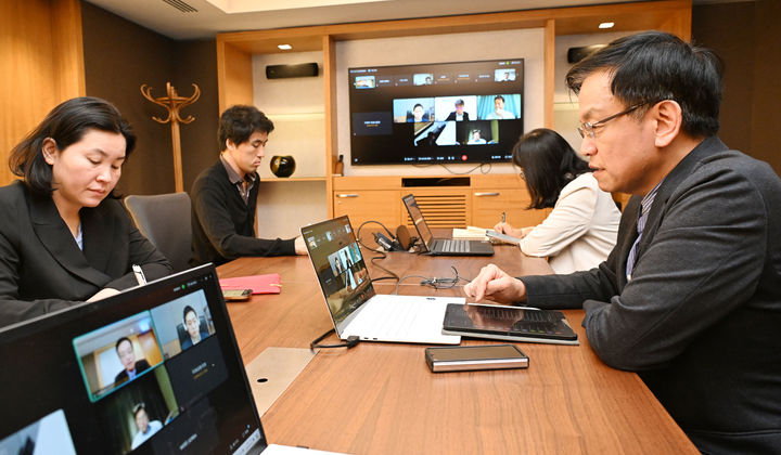 [세종=뉴시스] 사진은 화상 거시경제금융회의를 주재하는 최상목 경제부총리 겸 기획재정부 장관. (사진=기획재정부 제공) 2024.05.02  *재판매 및 DB 금지