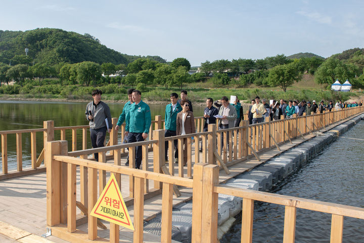 [공주=뉴시스]공주 석장리 구석기축제 현장점검 모습.(사진=공주시) 2024.05.02. *재판매 및 DB 금지