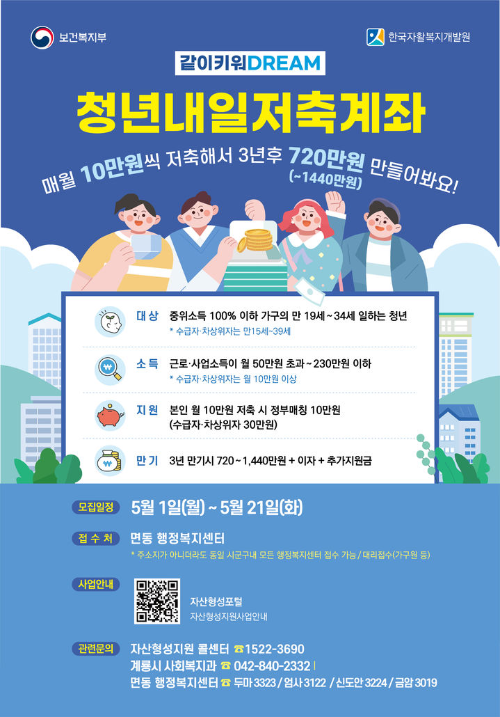 [계룡=뉴시스]계룡시 청년내일저축계좌 포스터. 2024. 05. 02 *재판매 및 DB 금지