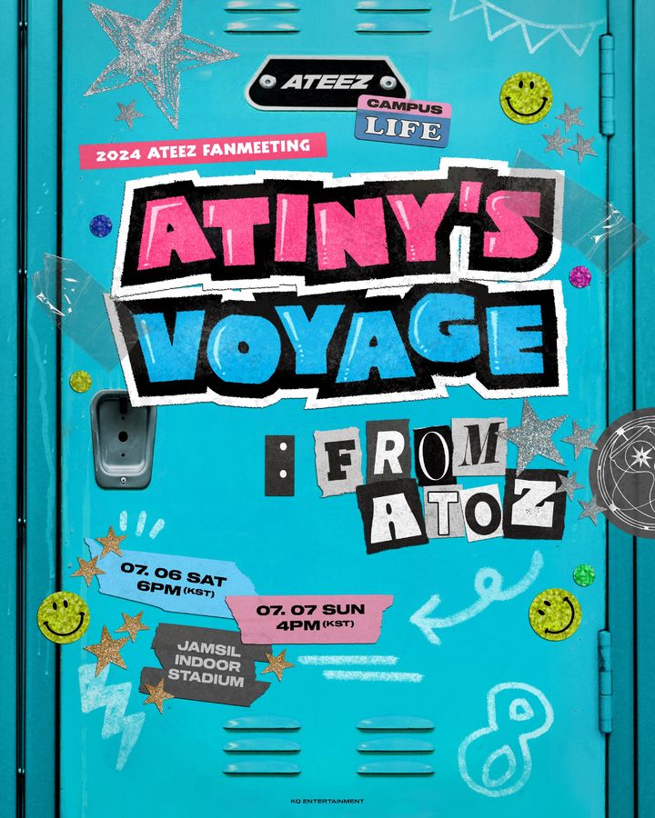 [서울=뉴시스] 에이티즈 팬미팅 '에이니티스 보야지 : 프롬 에이 투 제트(ATINY'S VOYAGE : FROM A TO Z)' 포스터. (사진=KQ엔터테인먼트 제공) 2024.05.07. photo@newsis.com *재판매 및 DB 금지