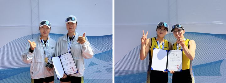 [부산=뉴시스] (왼쪽부터) 김하영, 조선형, 이수민, 최수진 선수 (사진=부산항만공사 제공) 2024.05.07. photo@newsis.com *재판매 및 DB 금지