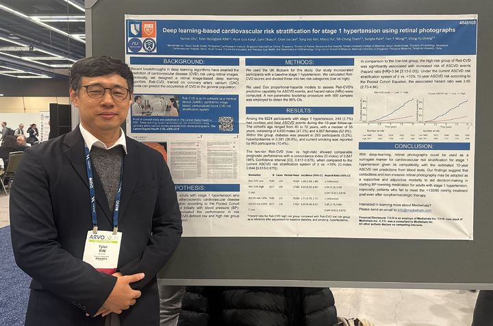 [서울=뉴시스] 9일 의료 인공지능(AI) 기업 메디웨일은이 세계 최대 안과학회에서 AI 솔루션 '닥터눈'의 연구 성과를 발표했다고 밝혔다. (사진=메디웨일 제공) 2024.05.09. photo@newsis.com *재판매 및 DB 금지