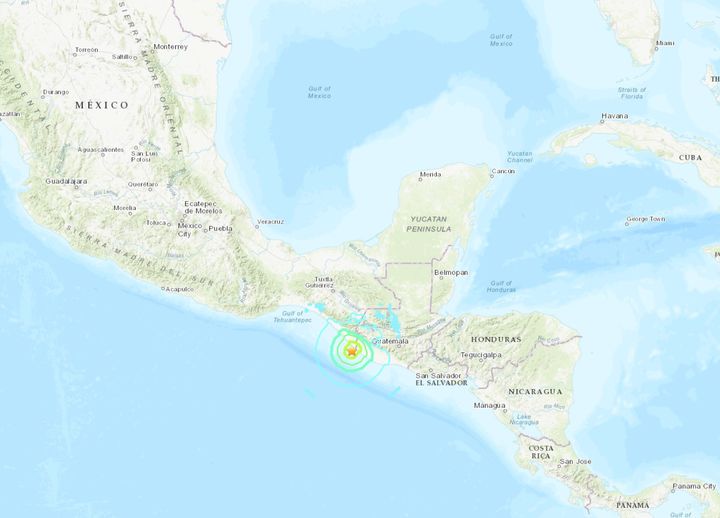 [서울=뉴시스] 12일(현지시각) 오전 5시39분께 멕시코 브리사스 바라 데 스치아테에서 서남서쪽으로 16㎞ 떨어진 태평양 연안 앞바다에서 규모 6.4 지진이 발생했다고 AP통신이 전했다. (사진=미국 지질조사국 웹사이트 갈무리) 2024.05.12. *재판매 및 DB 금지 *재판매 및 DB 금지