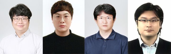 (왼쪽부터) DGIST 이규동 박사, 국민대 김영훈 교수, DGIST 임성준·정순문 책임연구원 *재판매 및 DB 금지