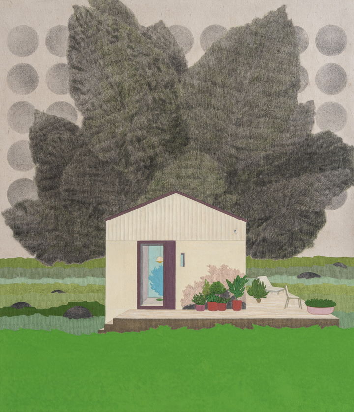 박상미, 보통의 하루-속삭이는 순간, 53x45.5cm, 장지에 수묵 채색, 2024 *재판매 및 DB 금지