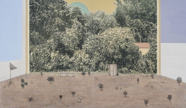 박상미, 각자의 정원_누군가의 위로, 107x182cm, 장지에 수묵 채색, 2024 *재판매 및 DB 금지