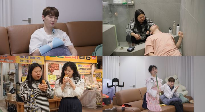 [서울=뉴시스] 18일 오후 9시15분 방송되는 KBS 2TV 예능물 '살림하는 남자들 시즌2'에서는 손가락을 다친 박서진이 동생과 함께하는 모습이 그려진다. (사진=KBS 2TV '살림남2' 제공) 2024.05.17. photo@newsis.com *재판매 및 DB 금지