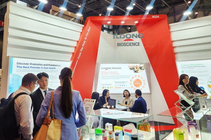 [서울=뉴시스] 비타푸드 유럽 2024. 일동바이오사이언스 홍보 부스. (사진=일동바이오사이언스 제공) 2024.05.18. photo@newsis.com *재판매 및 DB 금지