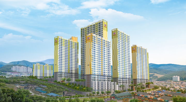 [서울=뉴시스] 태백 부영포레스트애시앙 아파트 투시도. (자료=부영 제공) 2024.05.17. photo@newsis.com *재판매 및 DB 금지