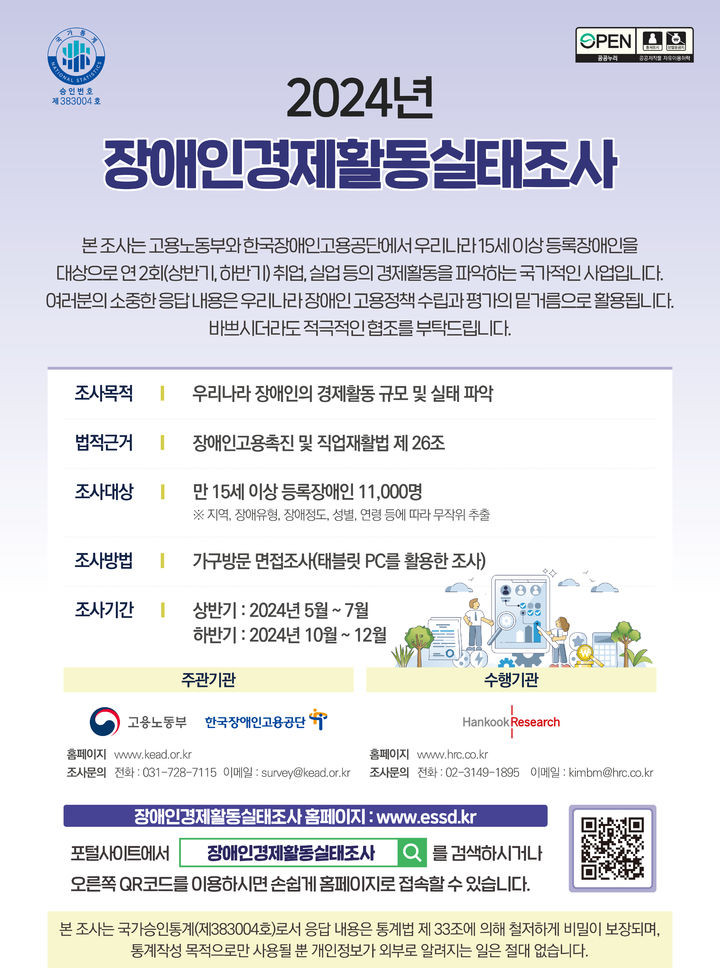 [서울=뉴시스] 2024년 상반기 장애인경제활동실태조사. 2024.05.20. (자료=장애인고용공단 제공) *재판매 및 DB 금지