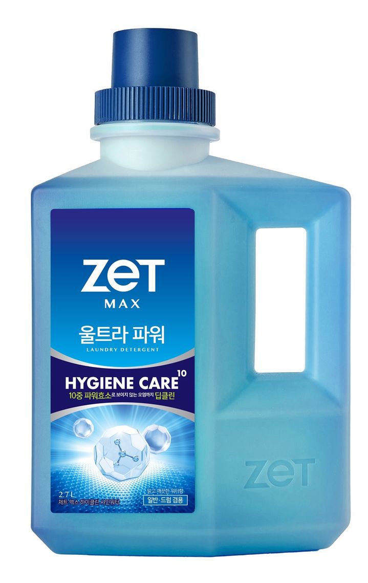[서울=뉴시스] 애경산업의 프리미엄 세탁세제 브랜드 '리큐 제트(ZeT)'가 눈에 보이지 않는 섬유 속 오염을 제거하고 세탁조 케어에 도움을 주는 '맥스 하이클린 샤인워터'를 출시했다고 20일 밝혔다. (사진=애경산업 제공) *재판매 및 DB 금지