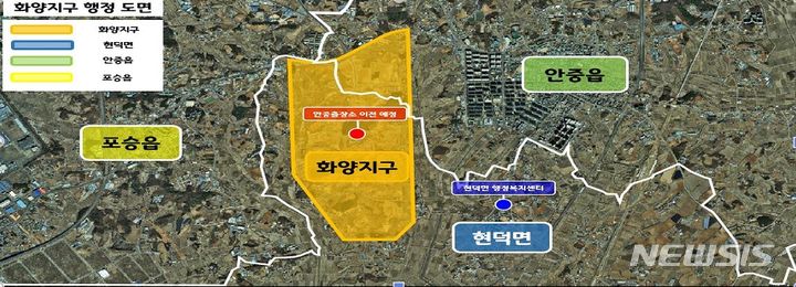 [평택=뉴시스] 평택시 현덕면·안중읍 행정구역 통합 행정도 2024.05.22. photo@newsis.com