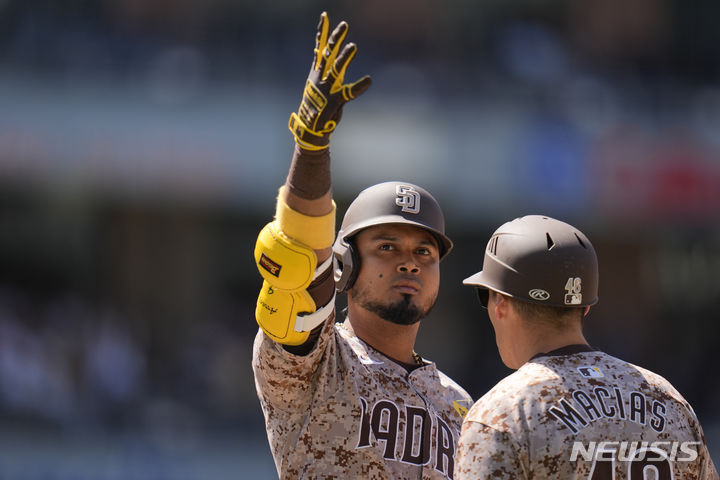 [샌디에이고=AP/뉴시스] 메이저리그(MLB) 샌디에이고 파드리스의 루이스 아라에스. 2024.05.27