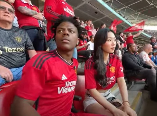 유튜버 아이쇼스피드(IShowSpeed)와 크리에이터 에이미(사진 출처 : 아이쇼스피드 유튜브 영상) *재판매 및 DB 금지