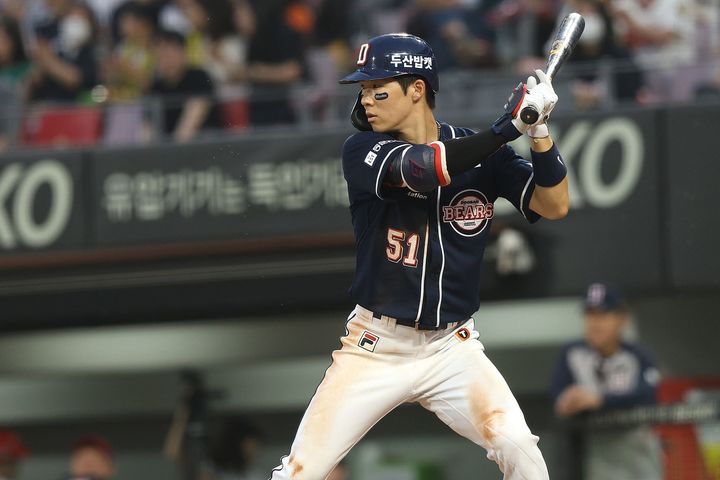 [서울=뉴시스] 두산 베어스 조수행은 지난 24일 광주 KIA 챔피언스필드에서 열린 KIA 타이거즈와의 경기에 출전했다.(사진=두산 베어스 제공) 2024.05.24. *재판매 및 DB 금지