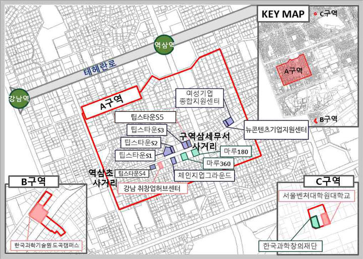 [서울=뉴시스]강남구벤처기업촉진지구 구역도. 2024.05.30. (사진=강남구 제공) *재판매 및 DB 금지