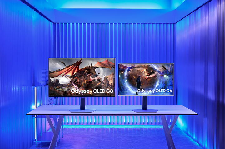 [서울=뉴시스]삼성전자 OLED 게이밍 모니터 '오디세이 OLED G8(G80SD)''오디세이 OLED G6(G60SD)'. (사진 = 삼성전자) 2024.06.04. photo@newsis.com *재판매 및 DB 금지