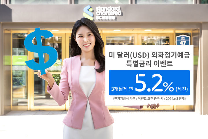 SC제일은행, 달러 정기예금 최고 5.2% 특별금리