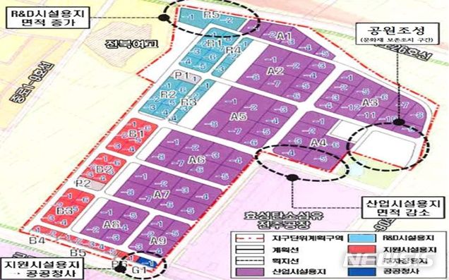 [전주=뉴시스]윤난슬 기자 = 토지이용계획도.(사진=전주시 제공) 